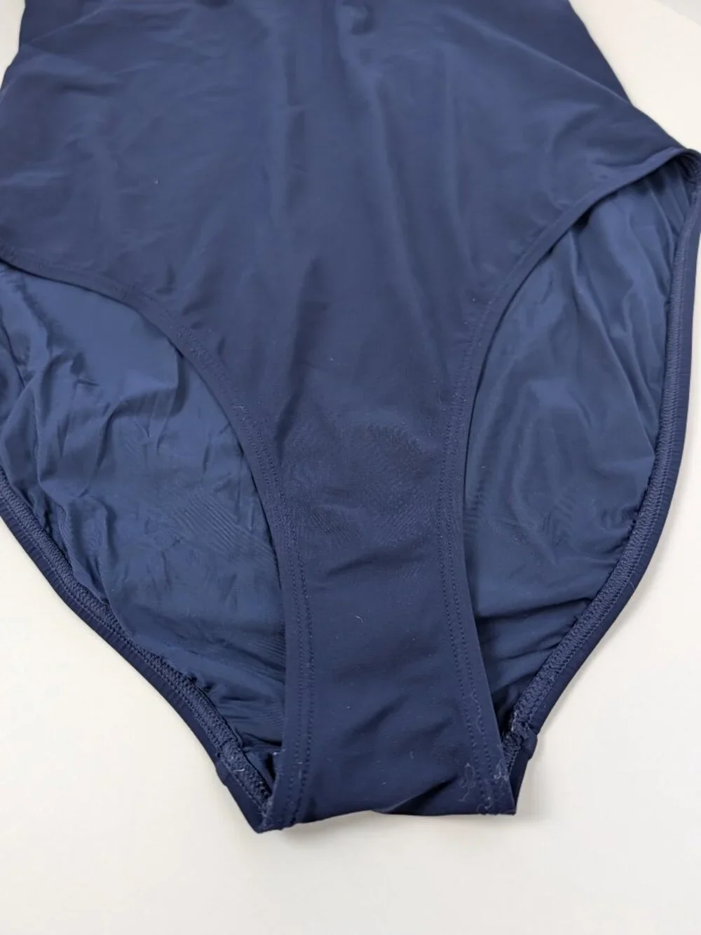 Tory Burch Palma Navy Knotted Cutout One-Piece Swimsuit Size M